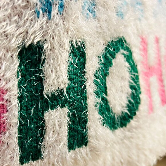 33 Degrees Ugly Christmas Sweater Merry & Bright Colorful Fuzzy Party Oversized - Picture 11 of 12